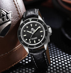 Best-Selling(MOQ: 50 PCS)—Waterproof Wrist Sports Women Couple Men Luxury Mechanical Watch | Stainless Steel Bezel | Screw Crown | Super Japanese Luminous | Crocodile Leather Strap | Silicone Strap | Sapphire Crystal | 316L Stainless Steel Buckle