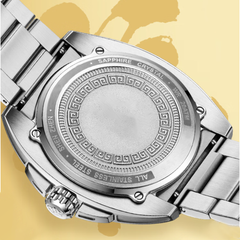 Source Factory(MOQ: 50 PCS)—Mechanical Mens Watches Fashion Automatic Male Clock Blue Stainless Steel Waterproof Business Skeleton Watch