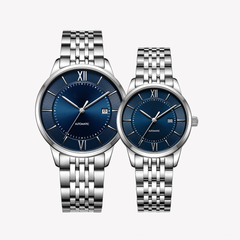 Source Factory(MOQ: 50 PCS)—Mechanical Roman Numeral Mesh Strap Watch, Hand Winding Mechanical Mesh Luminous Waterproof Watch for Men