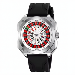 Source Factory(MOQ: 50 PCS)—OEM/ODM Fashion Cool Men Watch High Quality Quartz Movement Glass Dial Silicone Stainless Steel 3ATM Waterproof Direct Sales DIY