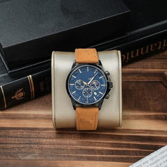 Source Factory(MOQ: 50 PCS)—Mens Watches Analog Quartz Chronograph Waterproof Wrist Watches for Men Fashion Business Work Casual Sport Designer Dress Watch with Calendar Elegant Gifts for Men