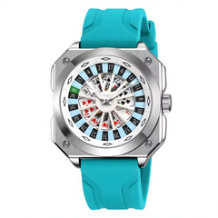 Source Factory(MOQ: 50 PCS)—OEM/ODM Fashion Cool Men Watch High Quality Quartz Movement Glass Dial Silicone Stainless Steel 3ATM Waterproof Direct Sales DIY