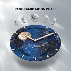 Source Factory(MOQ: 50 PCS)—Luxury Automatic Mechanical Watch, Original Men Watch with 3D Starry Sky Moon Phase Watch Dial Skeleton Leather Men's Wrist Watch