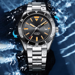 Source Factory(MOQ: 50 PCS)— Luxury Men's Automatic Mechanical Watches Diamond-Set Bezel Male Timepiece with Precision Movement