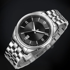 Source Factory(MOQ: 50 PCS)— Watch Men's Automatic Mechanical Watch Fashion Business Wristwatch Water-Resistant Date Display Luminous Dial Stainless Steel Bracelet Gift for Men