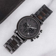 Source Factory(MOQ: 50 PCS)—Engraved Wooden Watch for Boyfriend My Man Fiancé Husband Customized Personalized Wood Watches for Men Birthday Anniversary Personalized Watch