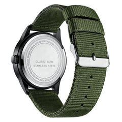 Source Factory(MOQ: 50 PCS)—Mens Watches Unisex Military Sport Nylon Strap Stylish Luminous Fashion Analog Quartz Watch for Men Waterproof Army Tactical Casual Wristwatch