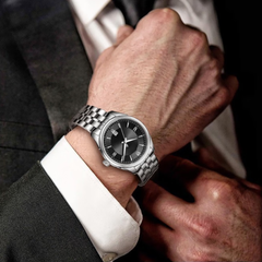 Source Factory(MOQ: 50 PCS)— Watch Men's Automatic Mechanical Watch Fashion Business Wristwatch Water-Resistant Date Display Luminous Dial Stainless Steel Bracelet Gift for Men