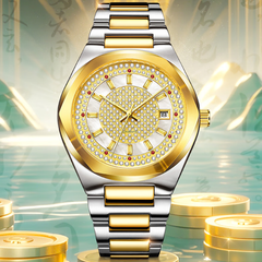 Source Factory(MOQ: 50 PCS)—Women Watch Stainless Steel Waterproof Diamond Small Face Quartz Analog Ladies Watches Fashion Gold Dial Men Women Wrist Watch