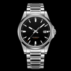 Source Factory(MOQ: 50 PCS)— Mens Watch Automatic Mechanical Watches Luminous Wrist Watches with Stainless Steel Strap Self-Winding Wrist Watch