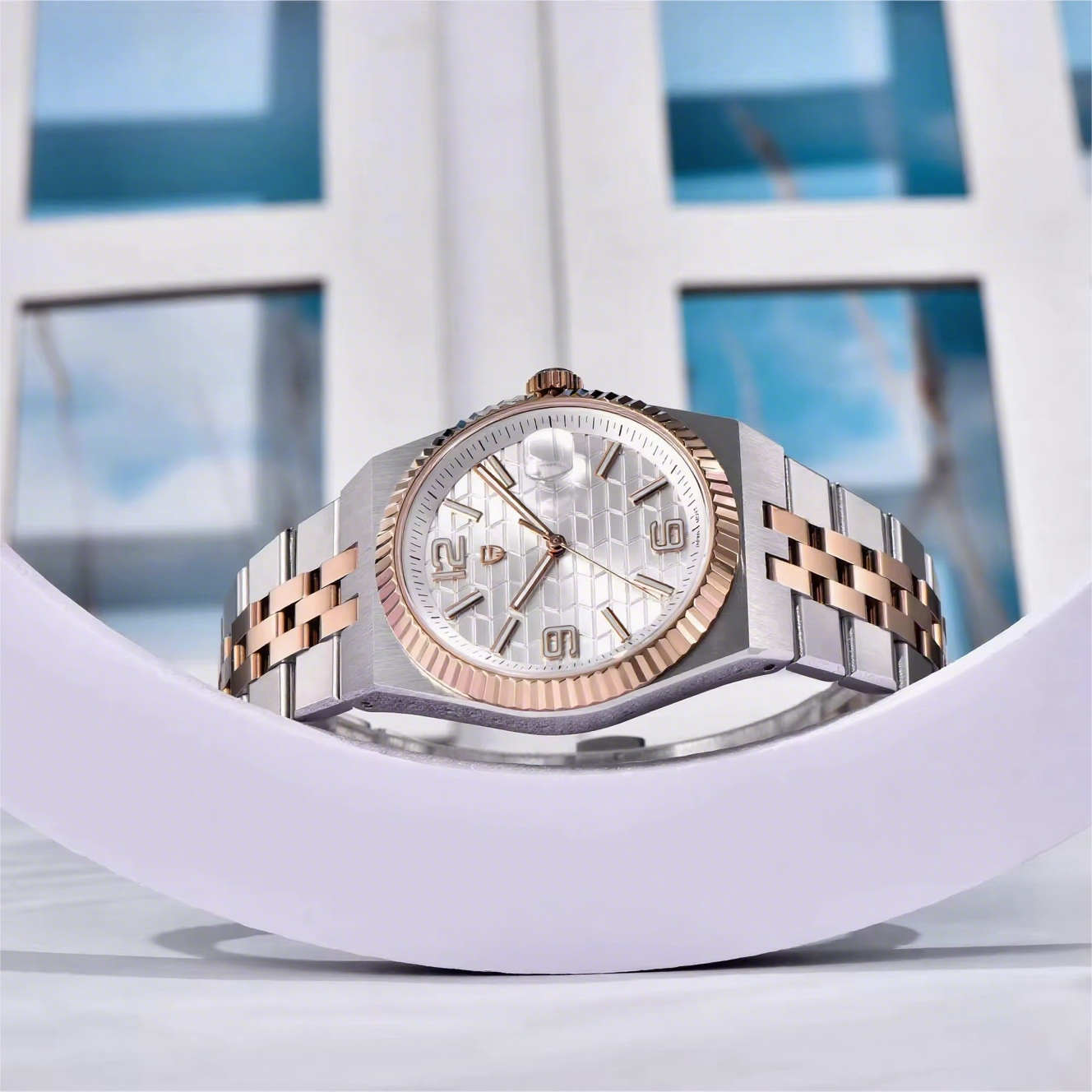 Source Factory（MOQ: 50 PCS）—Rhombus Dial Luxury Automatic for Men Fashion Business Mechanical Wrist Watches Sapphire Crystal