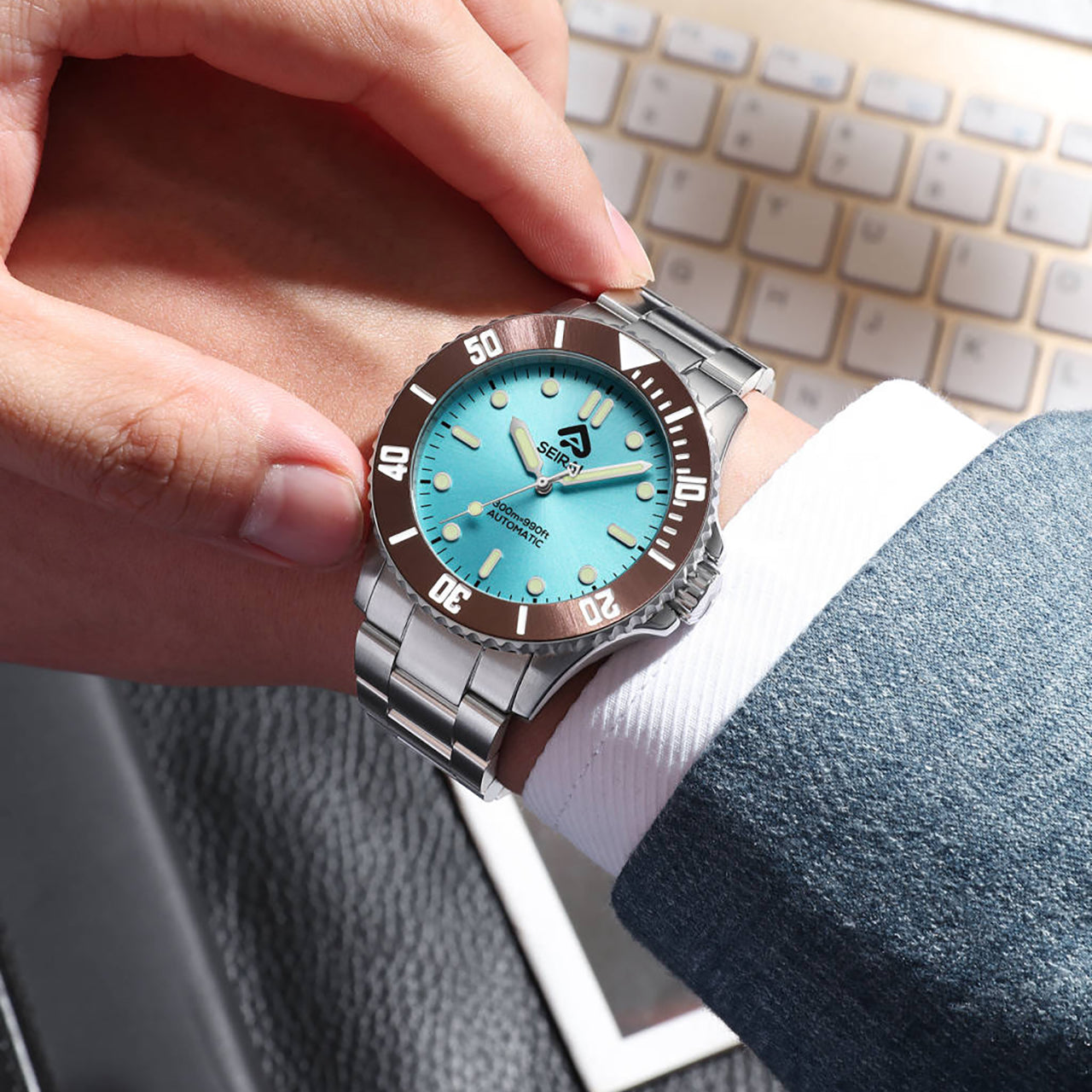 Best-Selling（MOQ: 50 PCS）—Luxury Waterproof Watches | Mechanical Automatic Vintage Steel | Sapphire Glass Bezel | Luminous | Swiss Movement