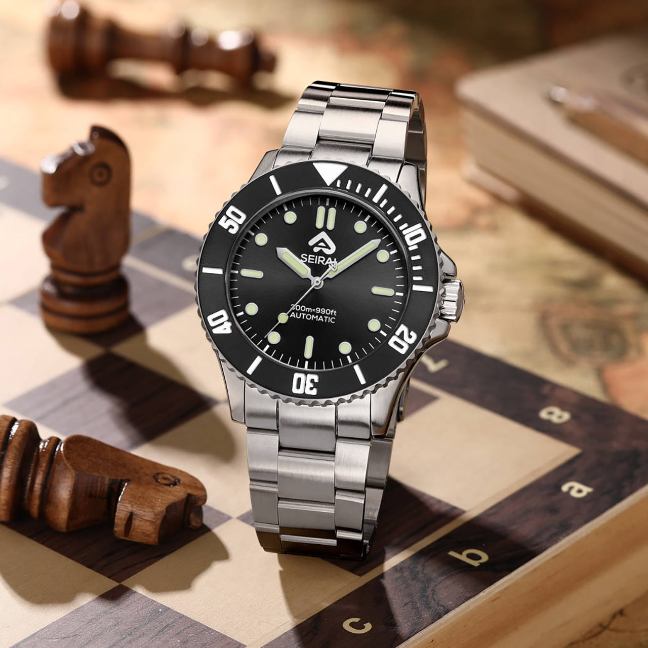 Best-Selling（MOQ: 50 PCS）—Luxury Waterproof Watches | Mechanical Automatic Vintage Steel | Sapphire Glass Bezel | Luminous | Swiss Movement