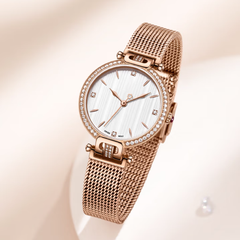 Source Factory（MOQ: 50 PCS）—  Women's Classic Stainless Steel Watch with Date Small Wrist Elegant Diamond Watches for Women Waterproof Analog Quartz Women Watch