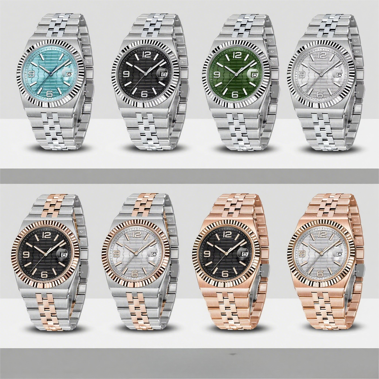 Source Factory（MOQ: 50 PCS）—Rhombus Dial Luxury Automatic for Men Fashion Business Mechanical Wrist Watches Sapphire Crystal