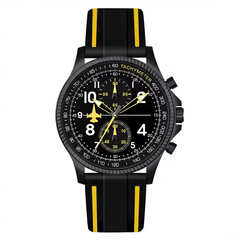 Source Factory（MOQ: 50 PCS）—Creative Design Airplane Chronograph Men's Watches Original Geneva Calender Man Quartz Wristwatches Top Sports Clock