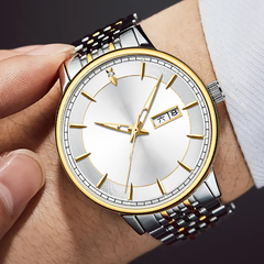 Source Factory（MOQ: 50 PCS）— Custom Your Logo Montre Homme Luxe Wrist Leather Band Minimalist Luxury Men Watch With Date for Man