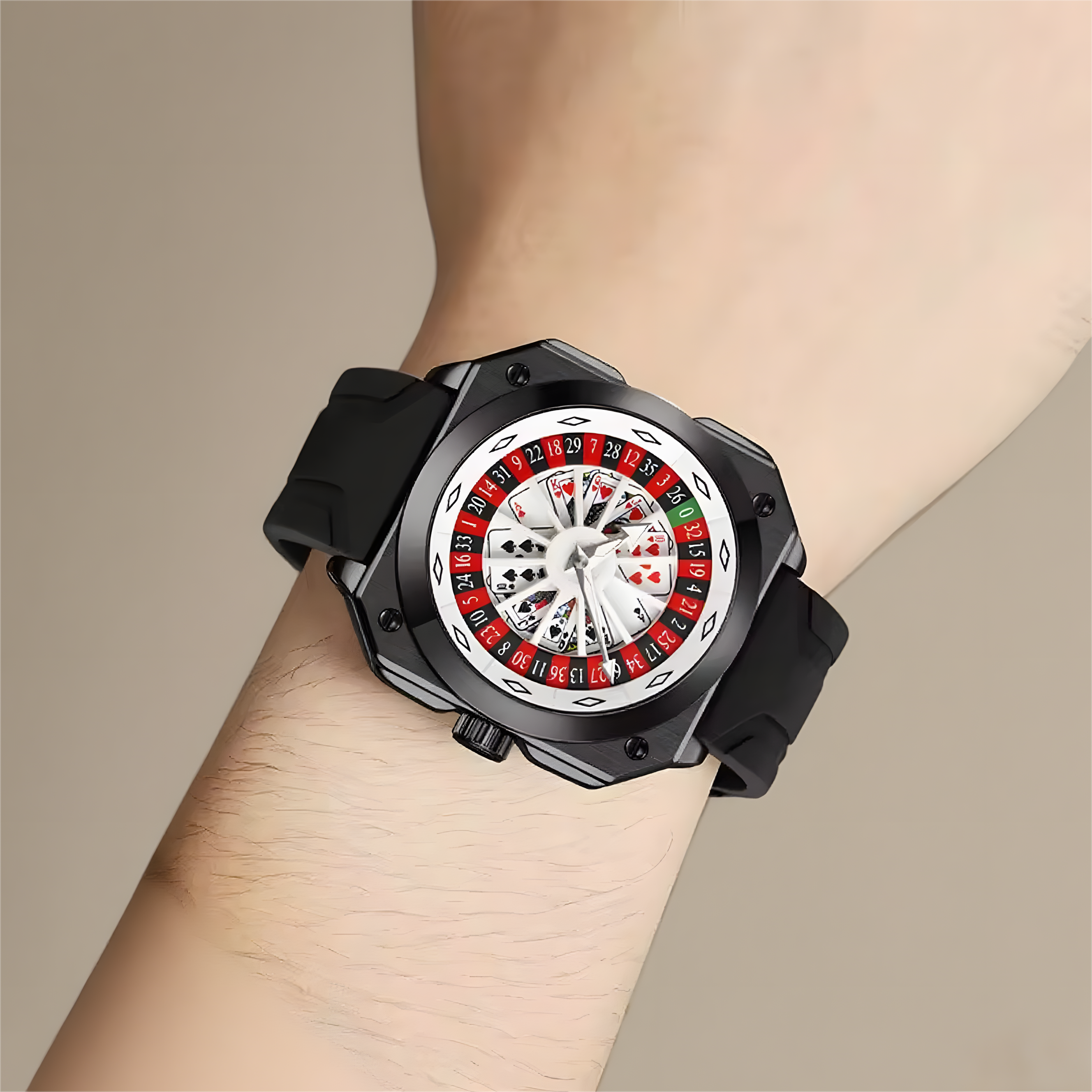 Source Factory（MOQ: 50 PCS）—OEM/ODM Fashion Cool Men Watch High Quality Quartz Movement Glass Dial Silicone Stainless Steel 3ATM Waterproof Direct Sales DIY