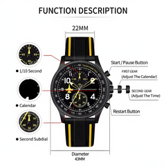 Source Factory（MOQ: 50 PCS）—Creative Design Airplane Chronograph Men's Watches Original Geneva Calender Man Quartz Wristwatches Top Sports Clock