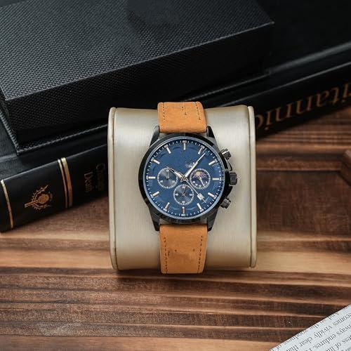 Source Factory（MOQ: 50 PCS）—Mens Watches Analog Quartz Chronograph Waterproof Wrist Watches for Men Fashion Business Work Casual Sport Designer Dress Watch with Calendar Elegant Gifts for Men