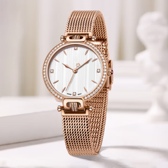 Source Factory（MOQ: 50 PCS）—  Women's Classic Stainless Steel Watch with Date Small Wrist Elegant Diamond Watches for Women Waterproof Analog Quartz Women Watch