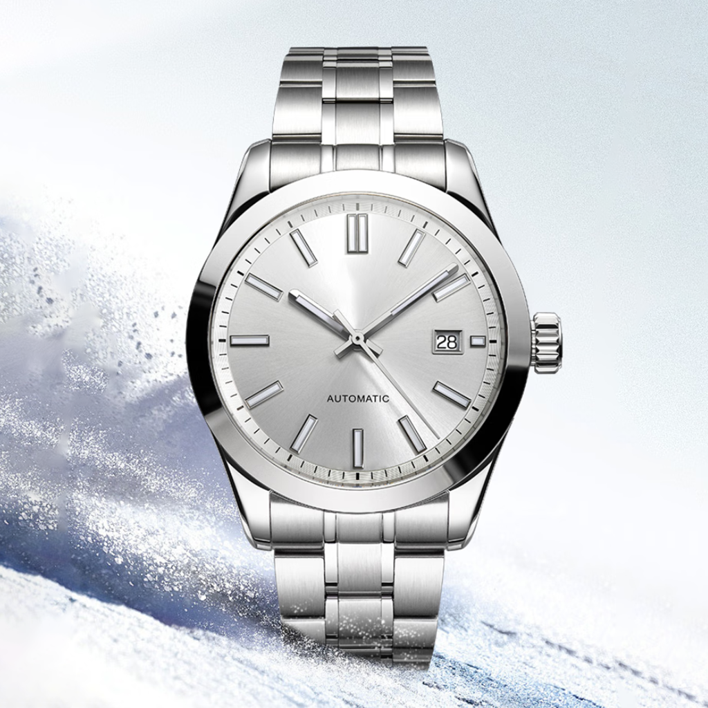 Source Factory（MOQ: 50 PCS）—Luxurious Men's Mechanical Watch Business Watch with Automatic Genuine Leather Strap Watch