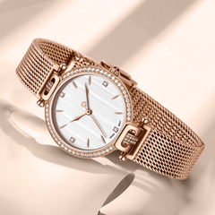 Source Factory（MOQ: 50 PCS）—  Women's Classic Stainless Steel Watch with Date Small Wrist Elegant Diamond Watches for Women Waterproof Analog Quartz Women Watch