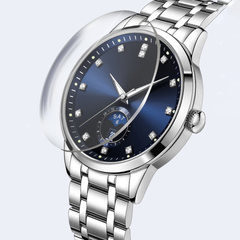 Source Factory（MOQ: 50 PCS）—Hot Selling New Design Mechanical Watch Luxurious Automatic Chronograph with Diamond Stainless Steel Strap Hollowed Trend Watch