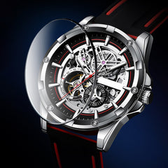 Source Factory: Reloj mecánico automático deportivo de lujo para hombre 
