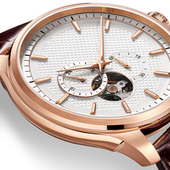 Source Factory（MOQ: 50 PCS）— Skeleton Mechanical Watch Automatic Exhibition Case Back Waterproof