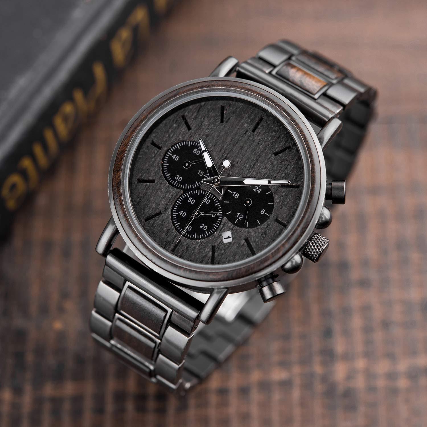 Source Factory（MOQ: 50 PCS）—Engraved Wooden Watch for Boyfriend My Man Fiancé Husband Customized Personalized Wood Watches for Men Birthday Anniversary Personalized Watch