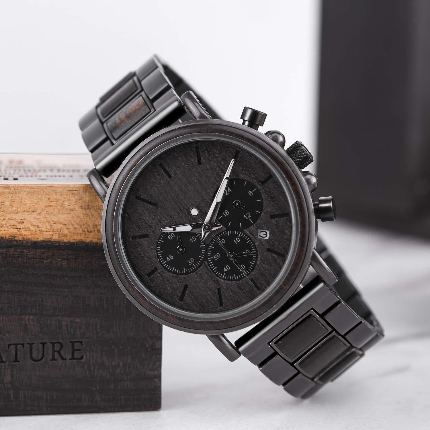 Source Factory（MOQ: 50 PCS）—Engraved Wooden Watch for Boyfriend My Man Fiancé Husband Customized Personalized Wood Watches for Men Birthday Anniversary Personalized Watch