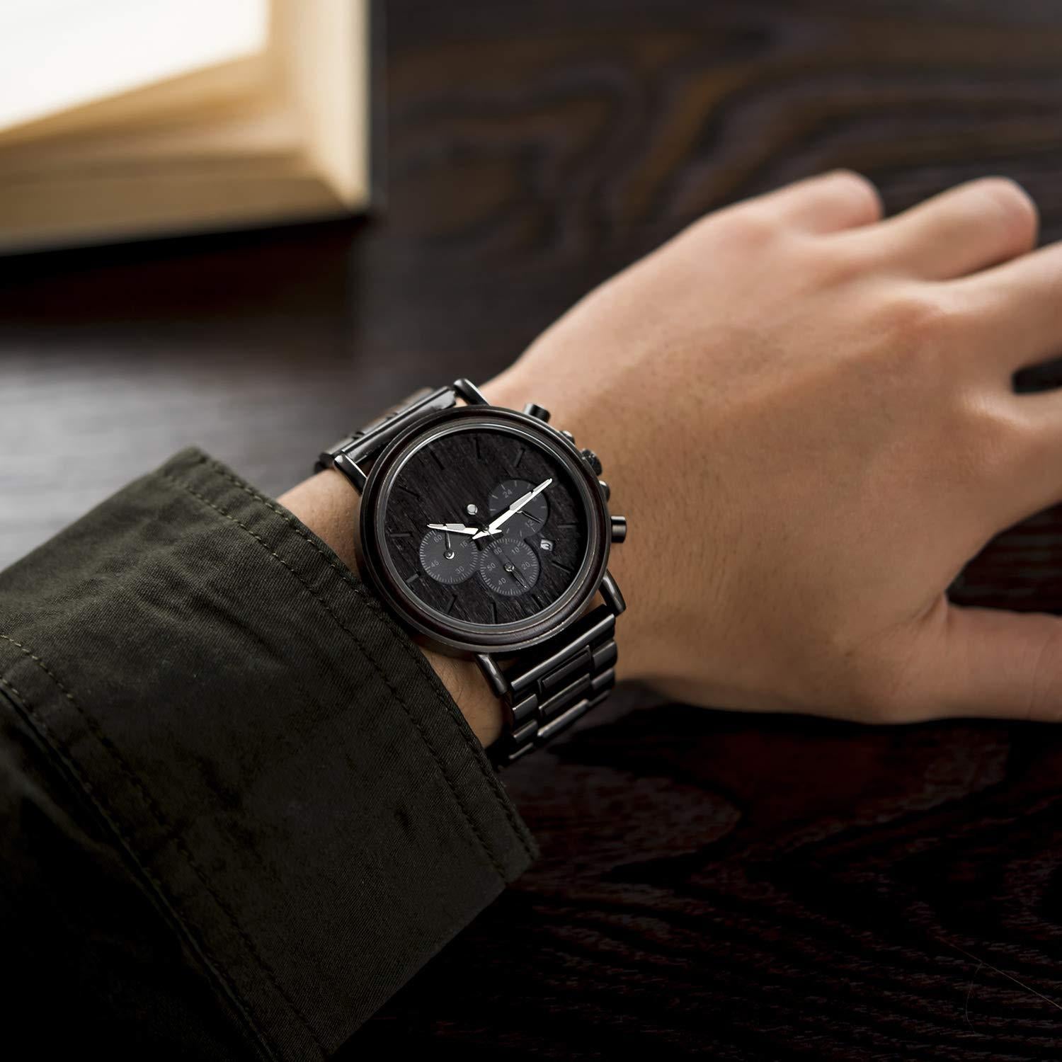 Source Factory（MOQ: 50 PCS）—Engraved Wooden Watch for Boyfriend My Man Fiancé Husband Customized Personalized Wood Watches for Men Birthday Anniversary Personalized Watch