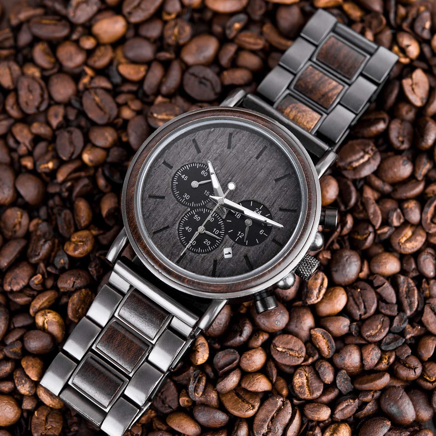 Source Factory（MOQ: 50 PCS）—Engraved Wooden Watch for Boyfriend My Man Fiancé Husband Customized Personalized Wood Watches for Men Birthday Anniversary Personalized Watch
