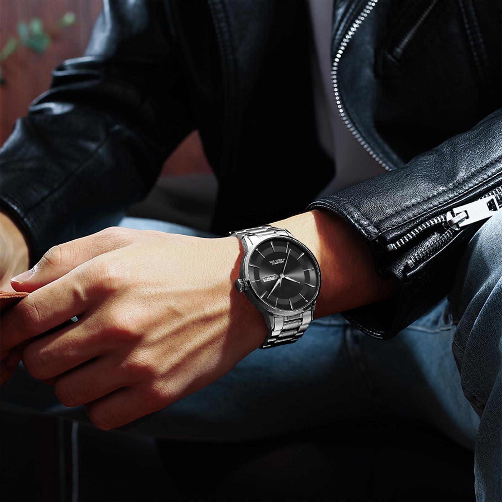 Source Factory（MOQ: 50 PCS）—Watches for Men Quartz Analog Men's Watch Slim Minimalist Runway Plated Stainless Steel Watches