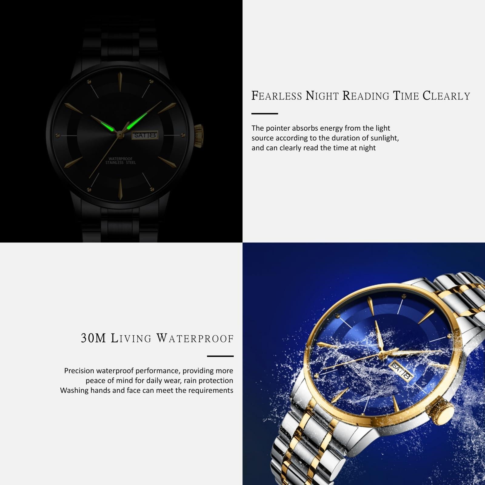 Source Factory（MOQ: 50 PCS）—Watches for Men Quartz Analog Men's Watch Slim Minimalist Runway Plated Stainless Steel Watches