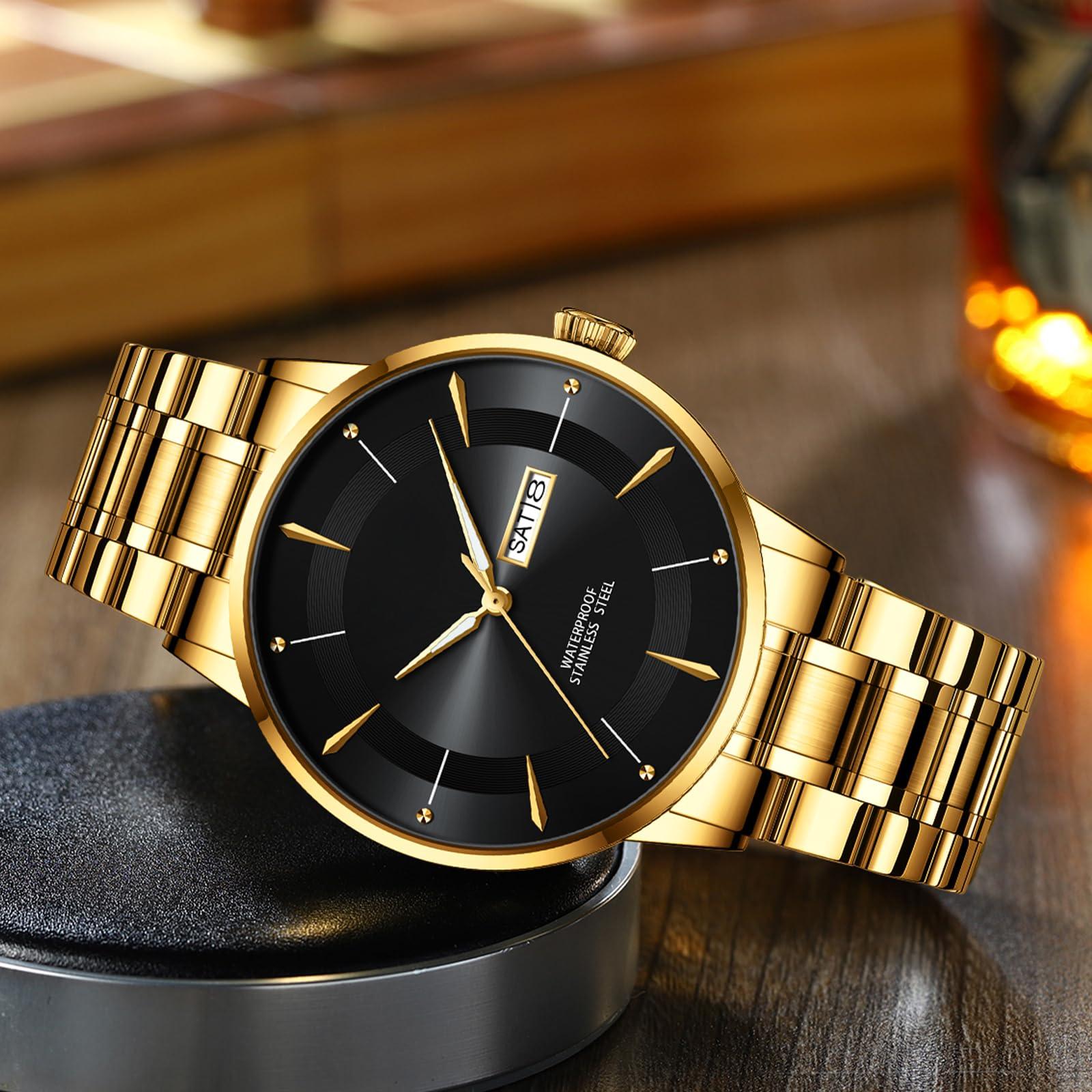 Source Factory（MOQ: 50 PCS）—Watches for Men Quartz Analog Men's Watch Slim Minimalist Runway Plated Stainless Steel Watches