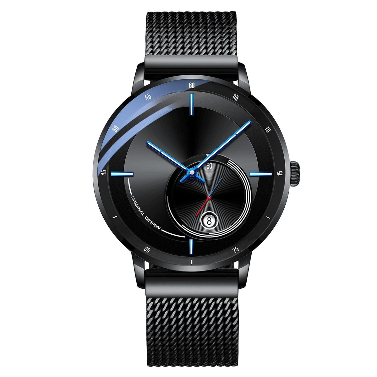 Source Factory（MOQ: 50 PCS）—Automatic Watches for Men - Original Mechanical Movement, Mineral Glass, 3ATM/30Meters Waterproof Wristwatch, Stainless Steel Case, Calendar & Luminous Hands, Minimalist Self-Winding Watch, Gift for Male