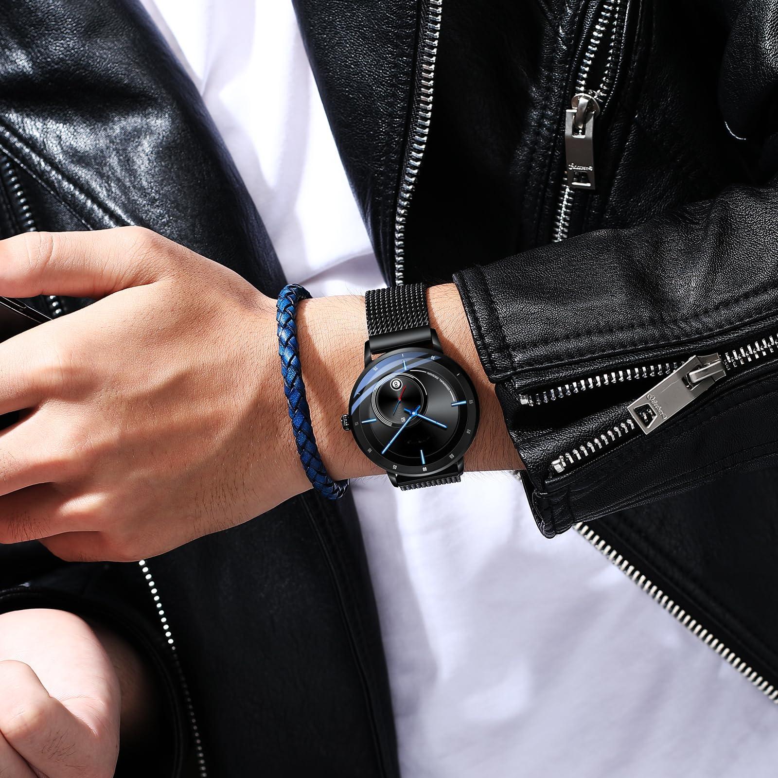 Source Factory（MOQ: 50 PCS）—Automatic Watches for Men - Original Mechanical Movement, Mineral Glass, 3ATM/30Meters Waterproof Wristwatch, Stainless Steel Case, Calendar & Luminous Hands, Minimalist Self-Winding Watch, Gift for Male
