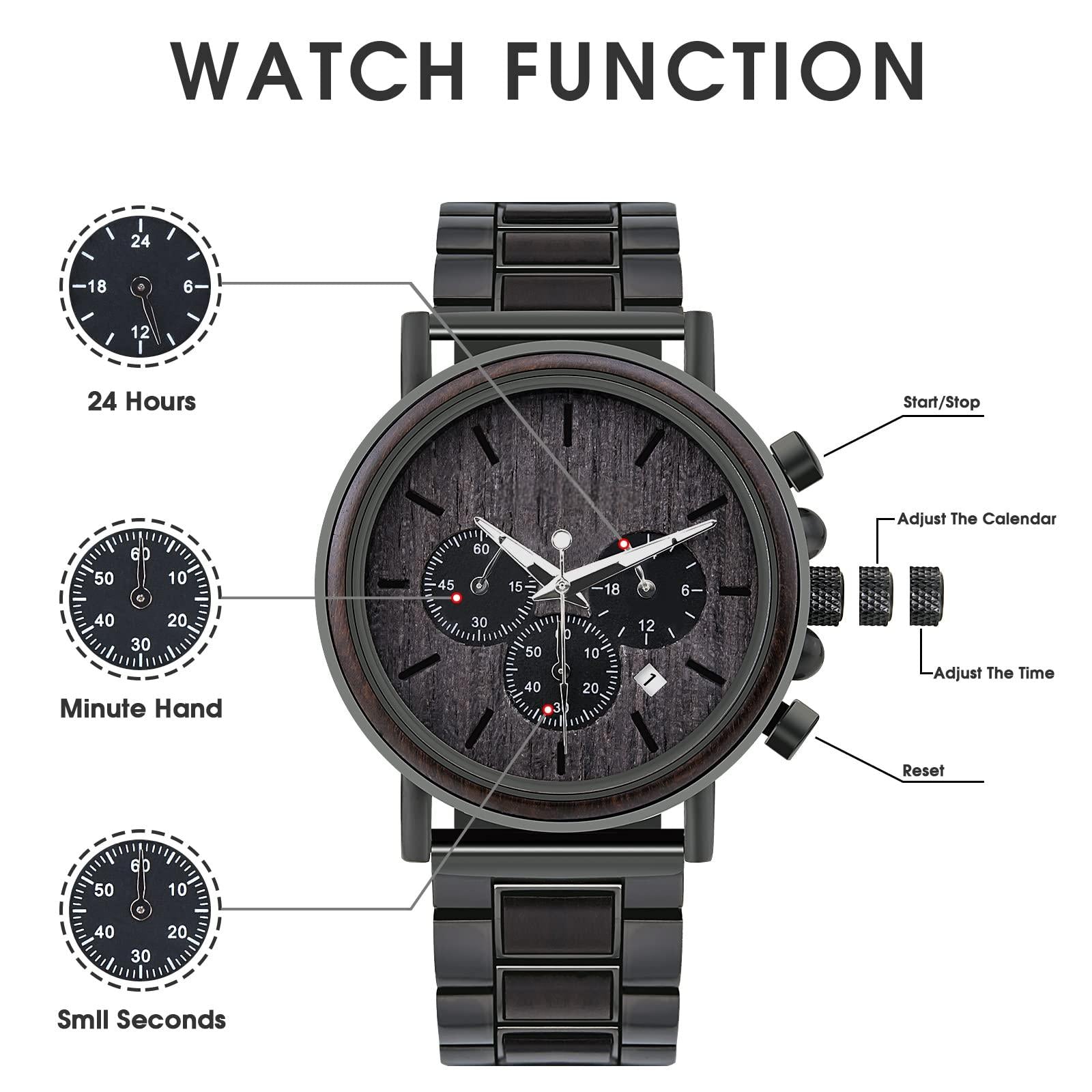 Source Factory（MOQ: 50 PCS）—Engraved Wooden Watch for Boyfriend My Man Fiancé Husband Customized Personalized Wood Watches for Men Birthday Anniversary Personalized Watch
