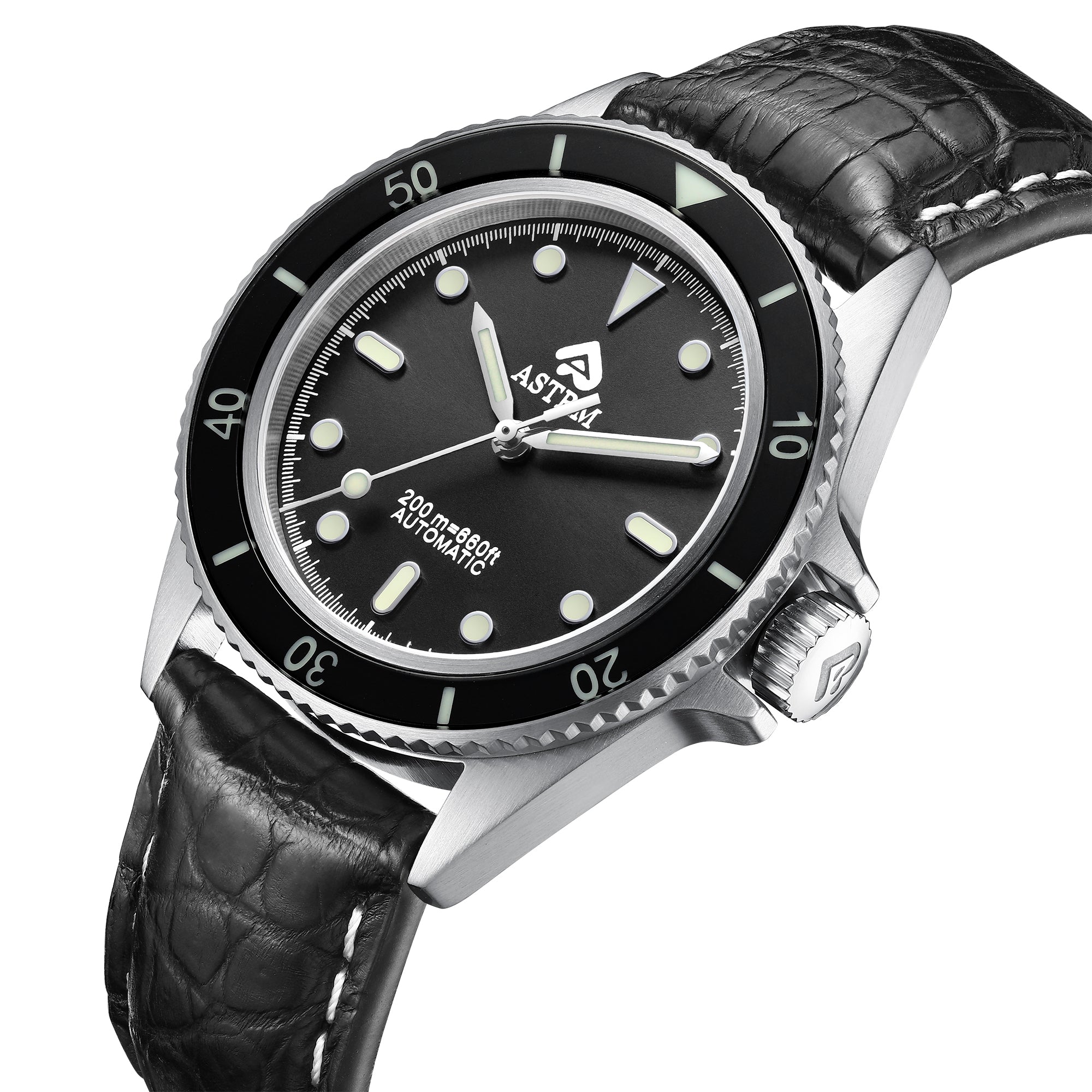 Best-Selling（MOQ: 50 PCS）—Waterproof Wrist Sports Women Couple Men Luxury Mechanical Watch | Stainless Steel Bezel | Screw Crown | Super Japanese Luminous | Crocodile Leather Strap | Silicone Strap | Sapphire Crystal | 316L Stainless Steel Buckle