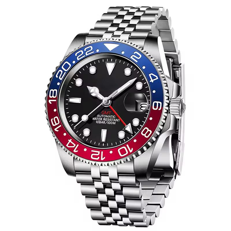 Source Factory（MOQ: 50 PCS）—Mens Automatic Wrist Watch GMT Luxury Brand Mechanical Watches