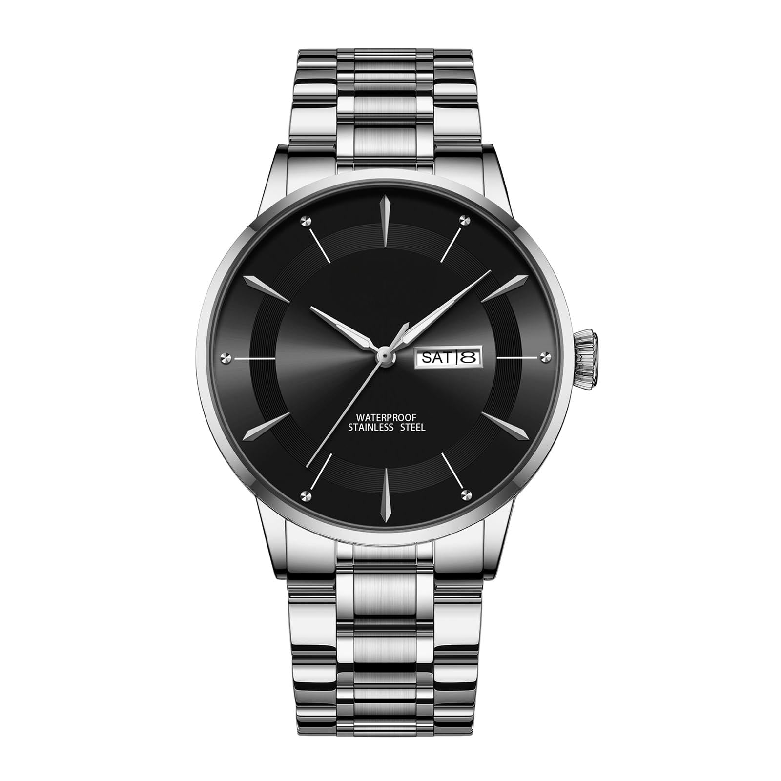 Source Factory（MOQ: 50 PCS）—Watches for Men Quartz Analog Men's Watch Slim Minimalist Runway Plated Stainless Steel Watches