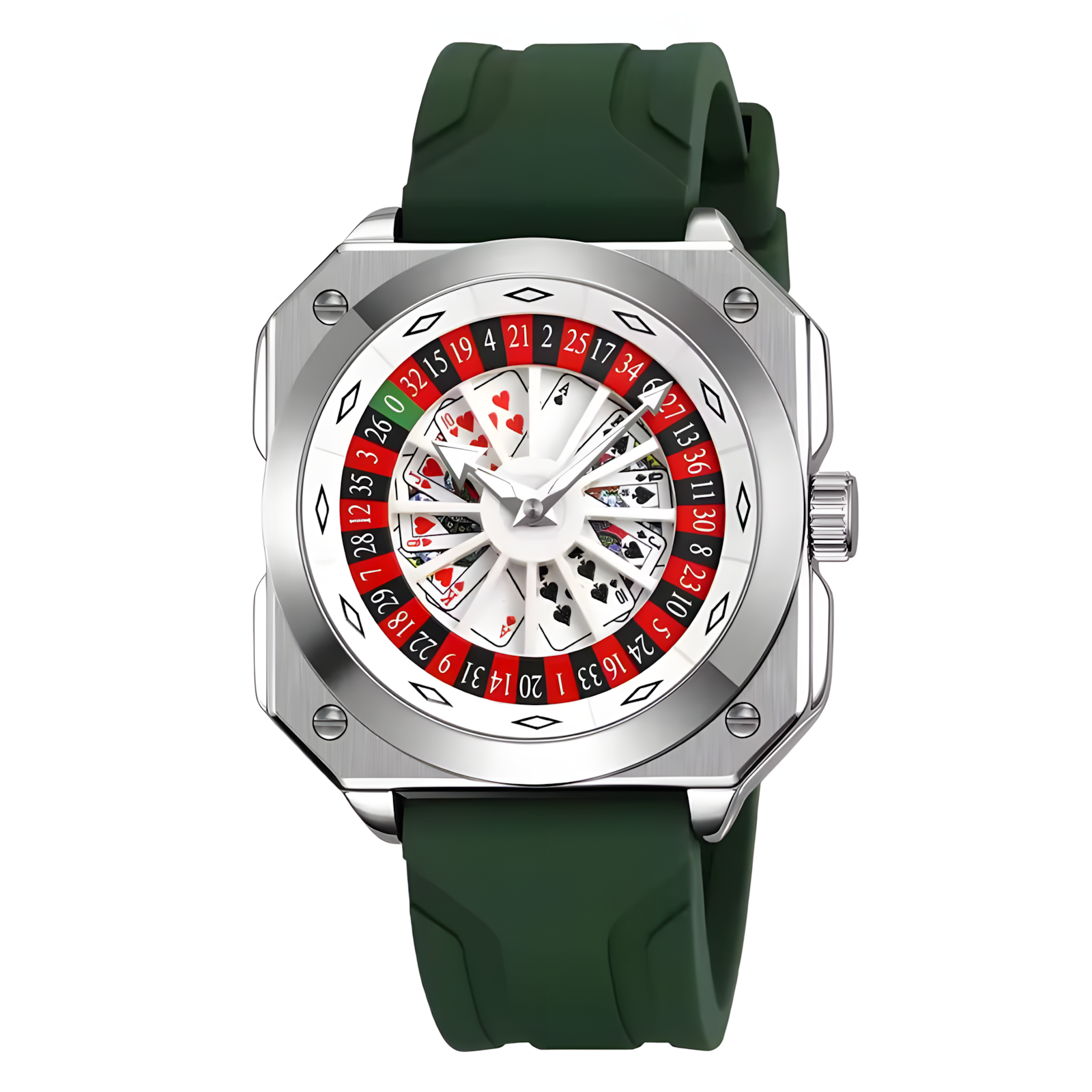 Source Factory（MOQ: 50 PCS）—OEM/ODM Fashion Cool Men Watch High Quality Quartz Movement Glass Dial Silicone Stainless Steel 3ATM Waterproof Direct Sales DIY