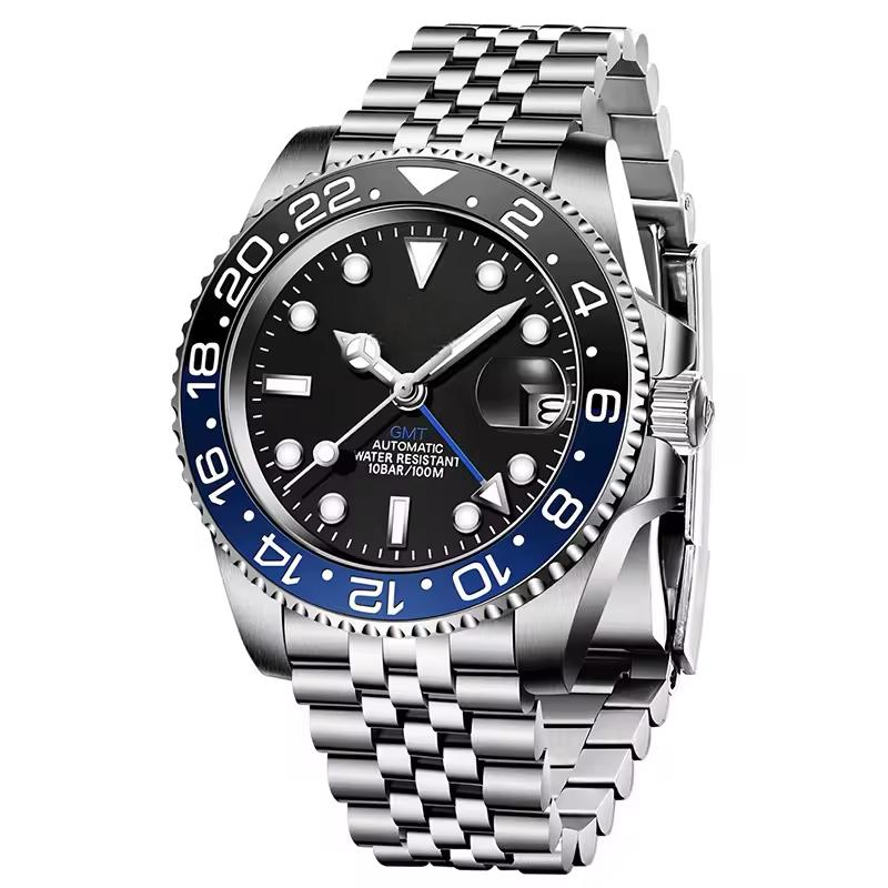 Source Factory（MOQ: 50 PCS）—Mens Automatic Wrist Watch GMT Luxury Brand Mechanical Watches