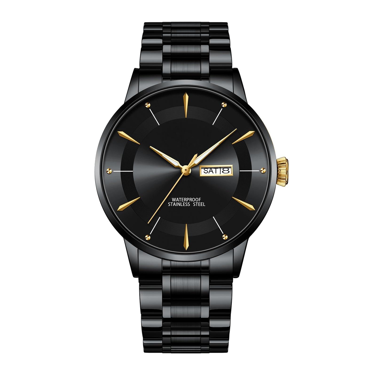 Source Factory（MOQ: 50 PCS）—Watches for Men Quartz Analog Men's Watch Slim Minimalist Runway Plated Stainless Steel Watches
