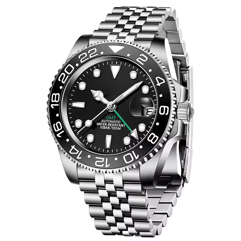 Source Factory（MOQ: 50 PCS）—Mens Automatic Wrist Watch GMT Luxury Brand Mechanical Watches