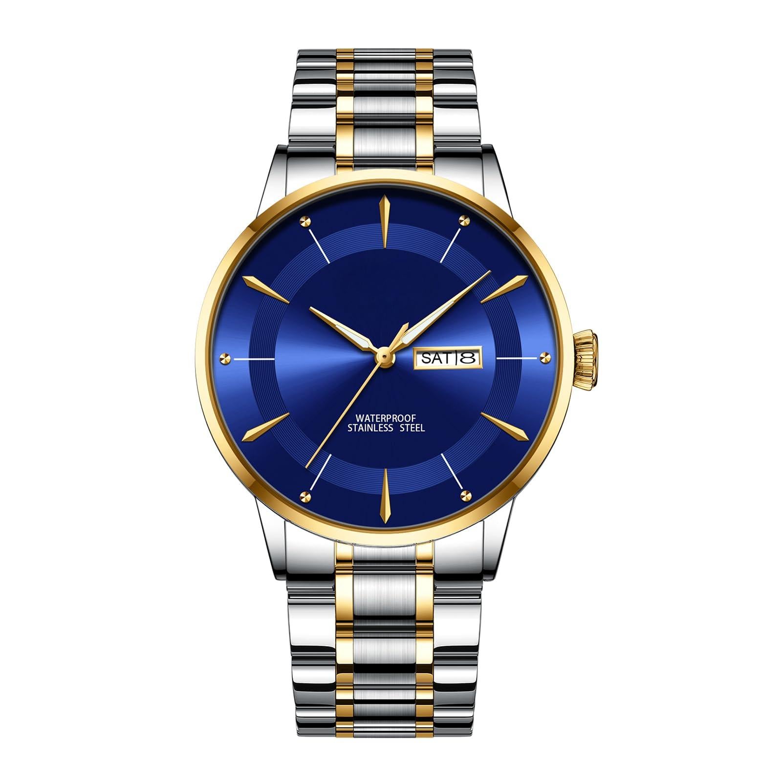 Source Factory（MOQ: 50 PCS）—Watches for Men Quartz Analog Men's Watch Slim Minimalist Runway Plated Stainless Steel Watches