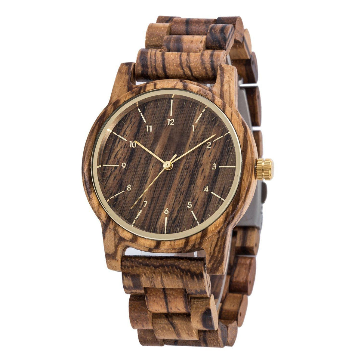 Source Factory（MOQ: 50 PCS）—40mm Wooden Watches Unisex Natural Wood Handmade Watch with Gift Box and Adjustable Strap