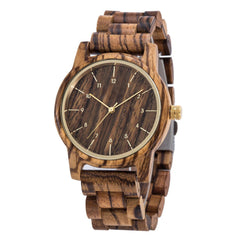 Source Factory（MOQ: 50 PCS）—40mm Wooden Watches Unisex Natural Wood Handmade Watch with Gift Box and Adjustable Strap